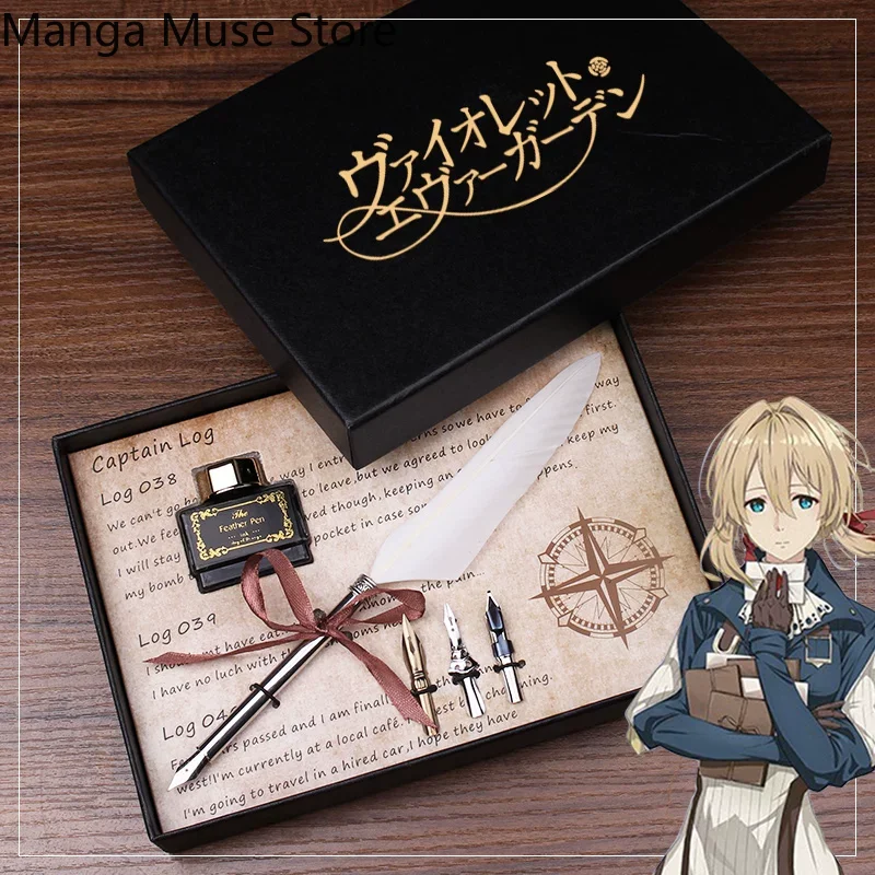 Vintage Collectible Pens - Violet Evergarden Violet Cosplay Vintage Federstift-Set